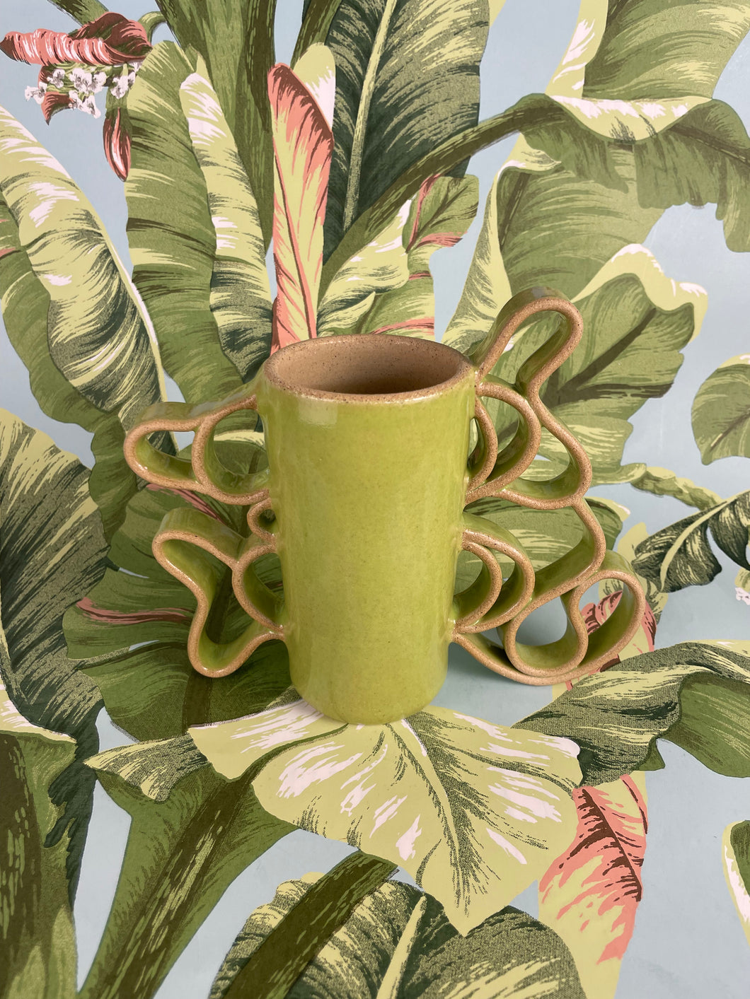 Lime Wiggle Vase
